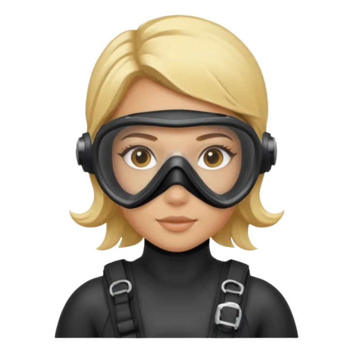 scuba diving girl blonde  sticker