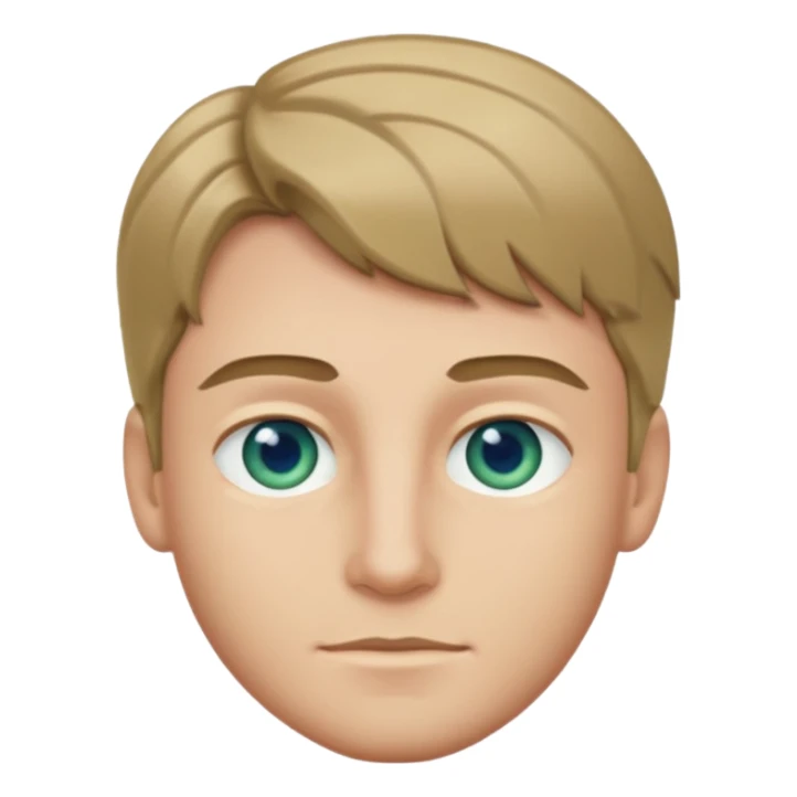 dark blond whit blue/green eys Male sticker