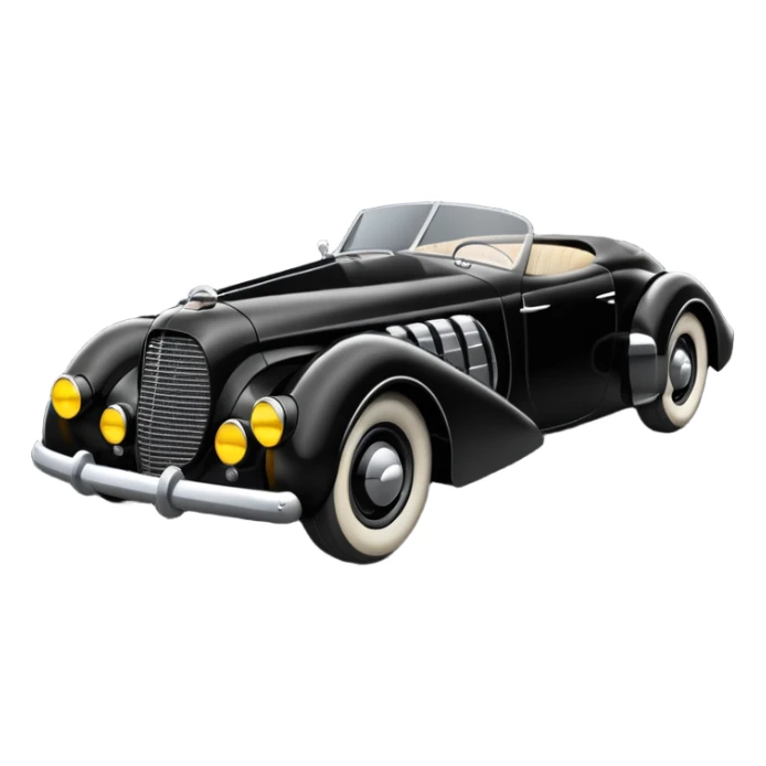  the animated 1990’s series Batmobile loosely based on 1936 cord 812 (flat square body) stealthy understated  sticker