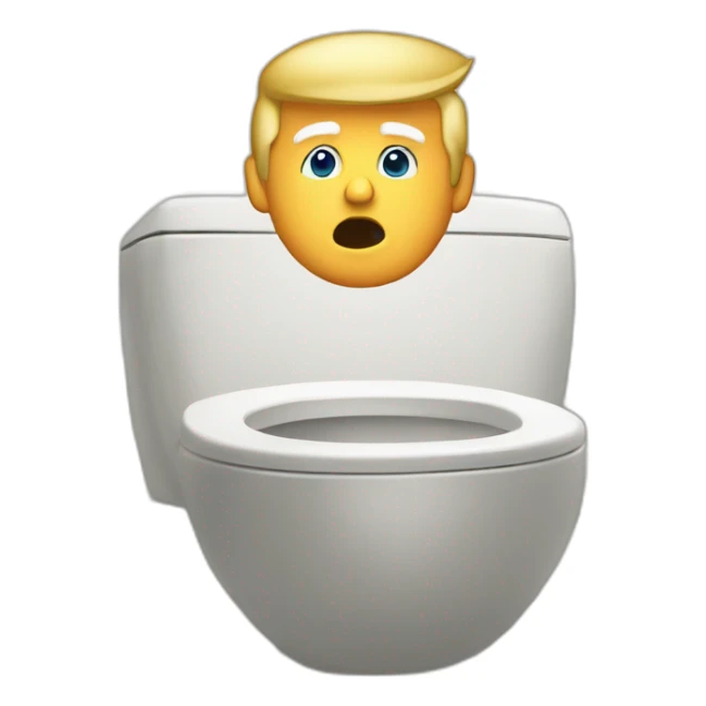 donald trump in the toilet sticker