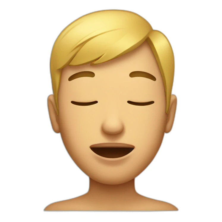 Face closed eyes with tongue out sticker