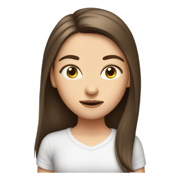 wide awake white brunette girl  sticker