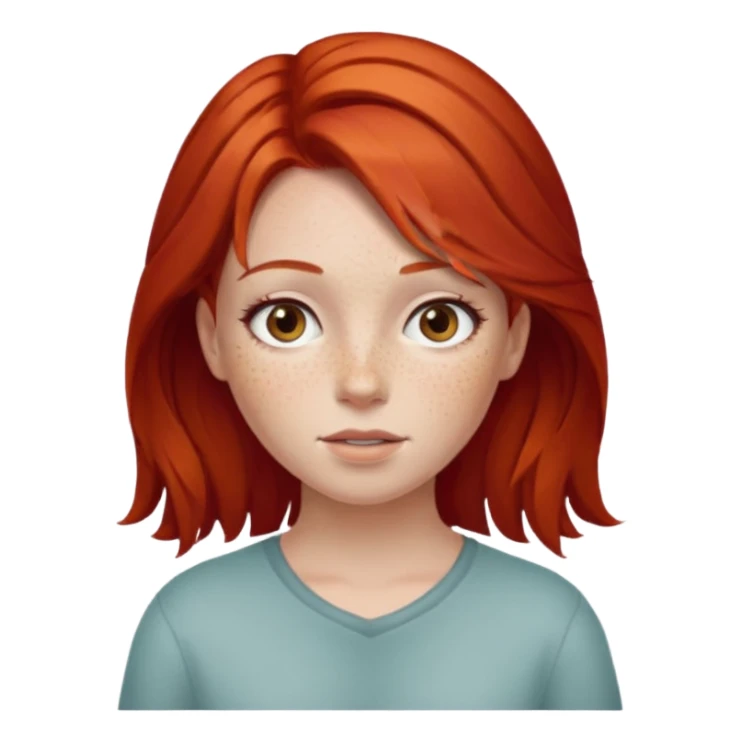 red hair girl sticker