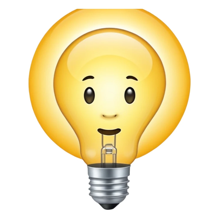 a glowing lightbulb where you can't see the middle of it because it is glowing so bright sticker