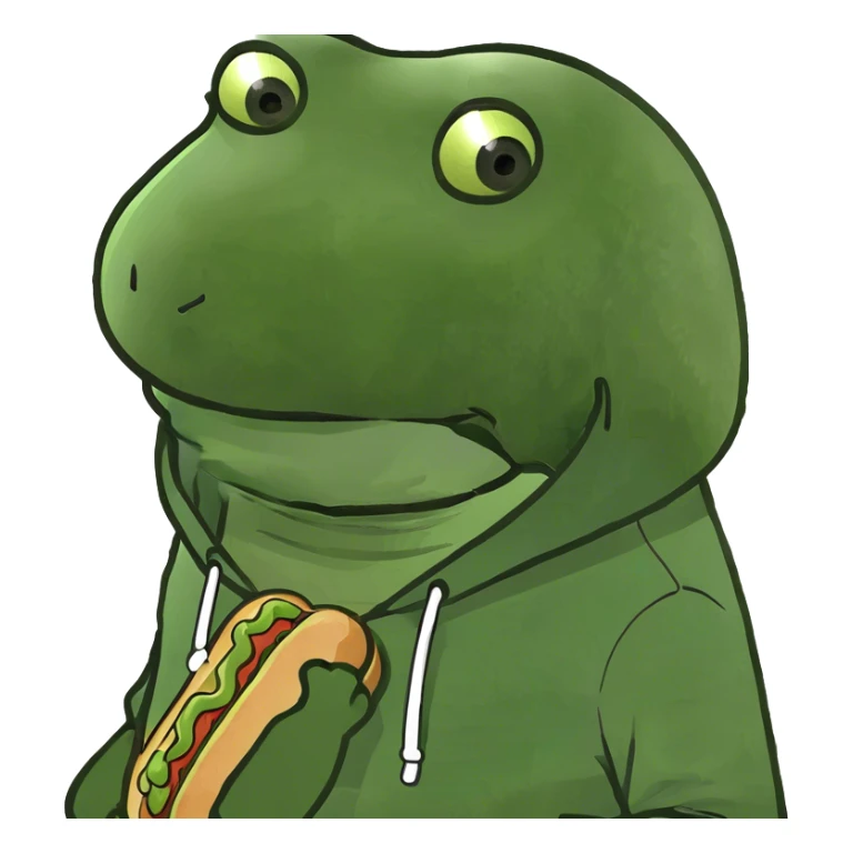 Hot dog in a hoodie  sticker