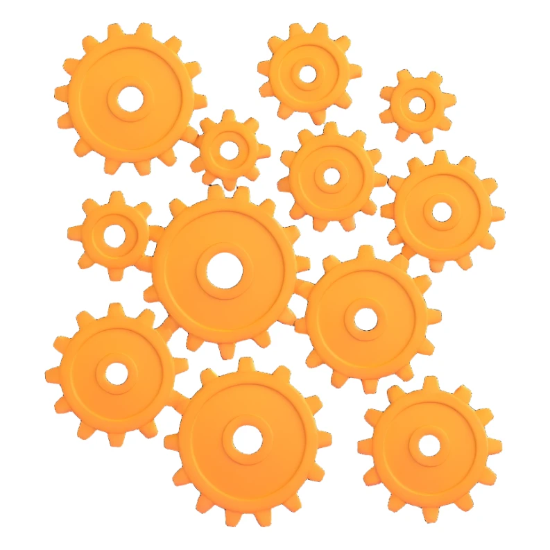 The interesting mechanism consists of five gears sticker