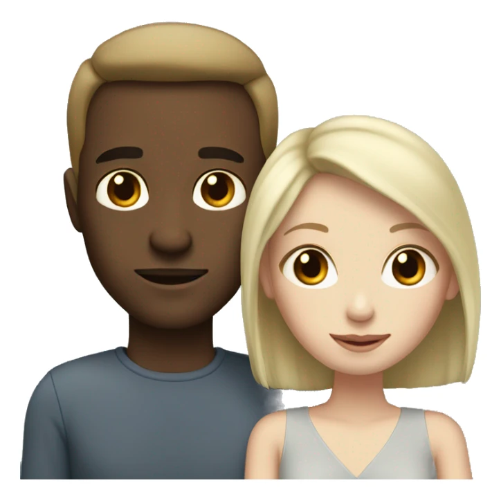 Pale brunette girl with pale blonde husband  sticker