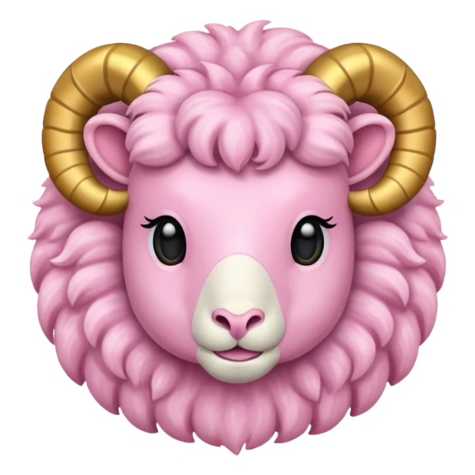 Light pink and gold Ram sticker