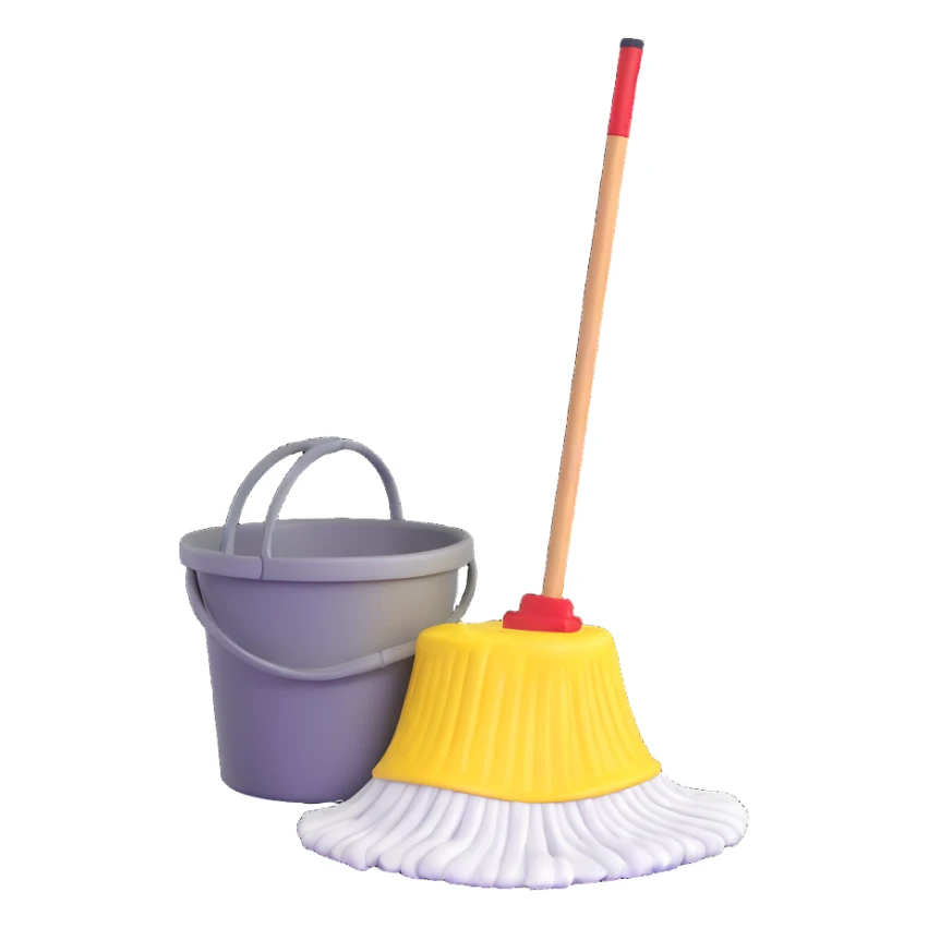 mop and bucket sticker