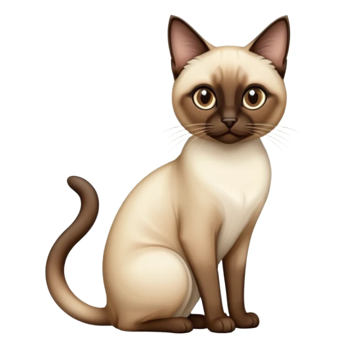 Siamese cat sitting  sticker