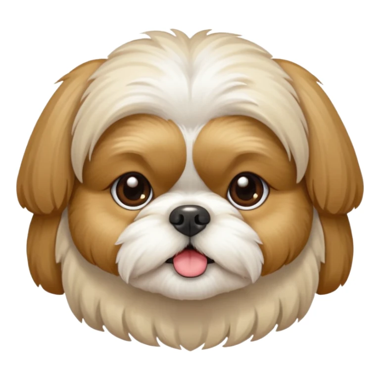 generame la imagen de un perrito raza chitzu de color cremita sticker