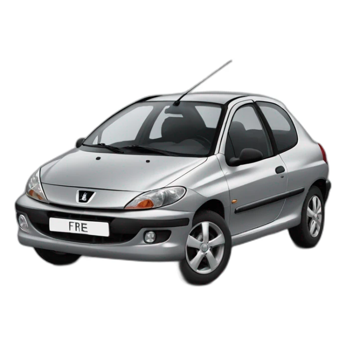 Peugeot 206 rouge fire sticker