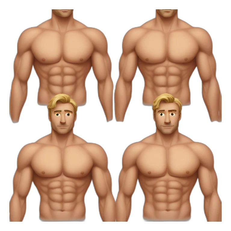 man's fitness chest portrait sticker