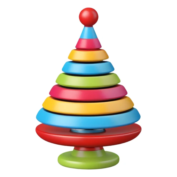 colorful spinning top toy, no face sticker