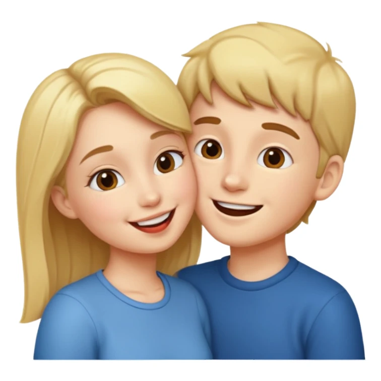 Girl and boy kissing sticker