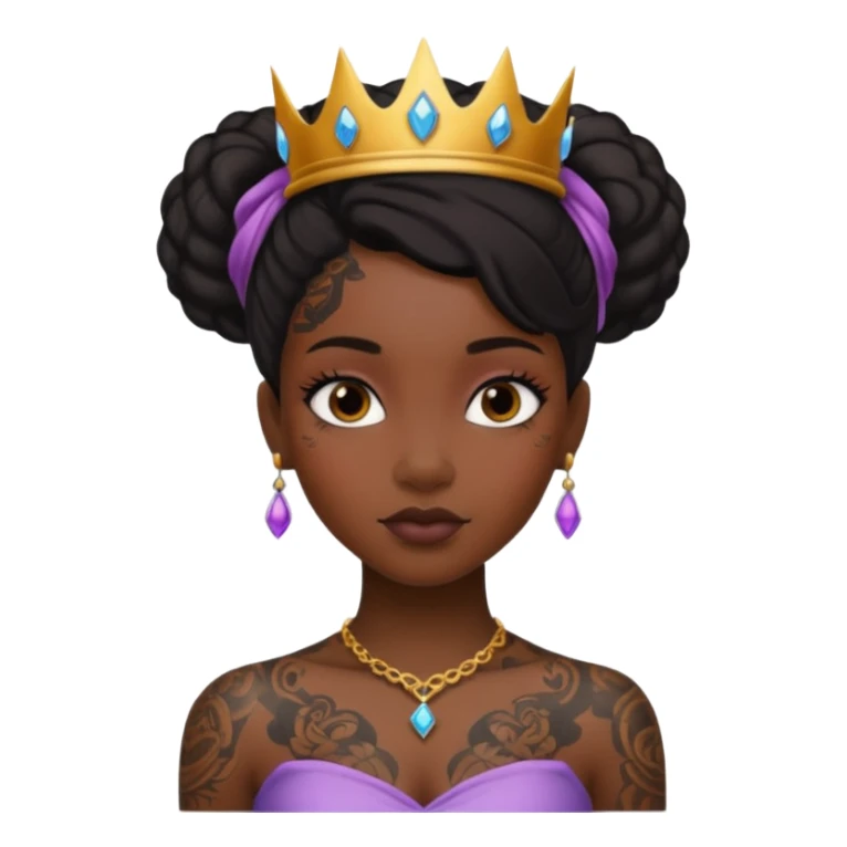 Tattooed princesses black girl sticker