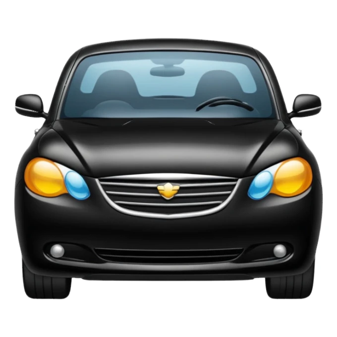 I want emoji with black car that face is in right side sticker