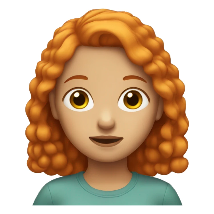 Girl with ginger hair  sticker