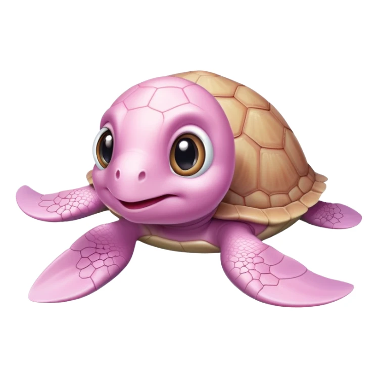 light pink baby turtle with big cute eyes sticker