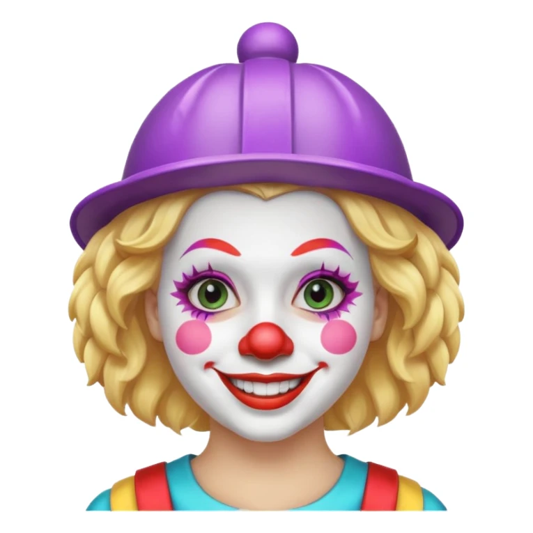 blonde clown with helmet sticker