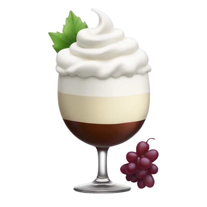 wine with whipped cream on top sticker