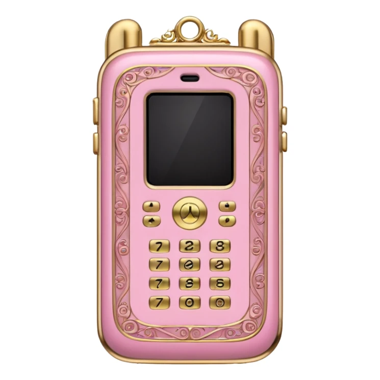 pink ornate victorian cell phone  sticker
