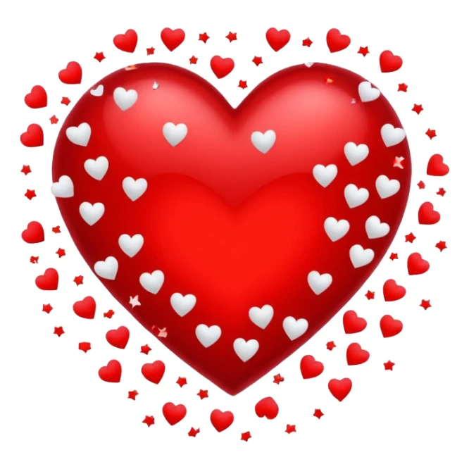 heart with stage lights and confetti, K-pop concert style sticker