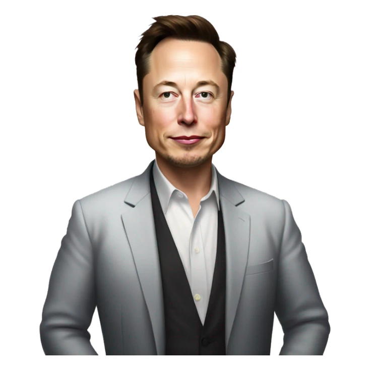 elon musk in a night dress sticker