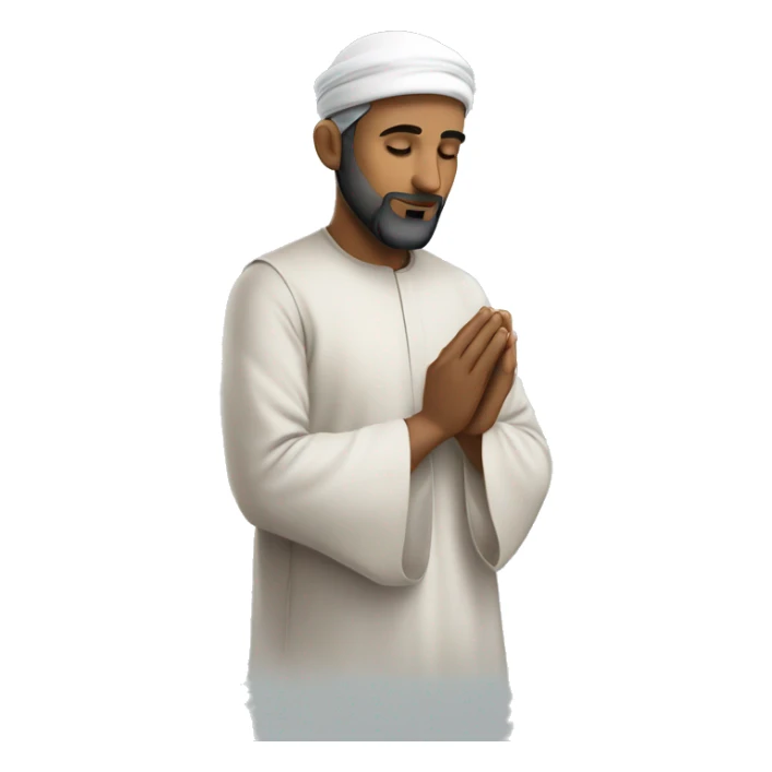 ein muslim who is praying and is in sajda making dua sticker