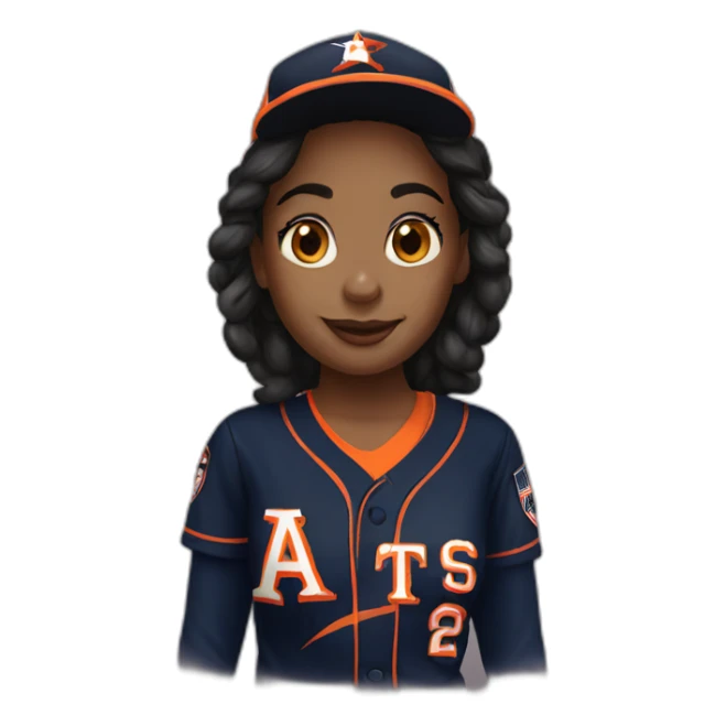 Girl Astros fan sticker