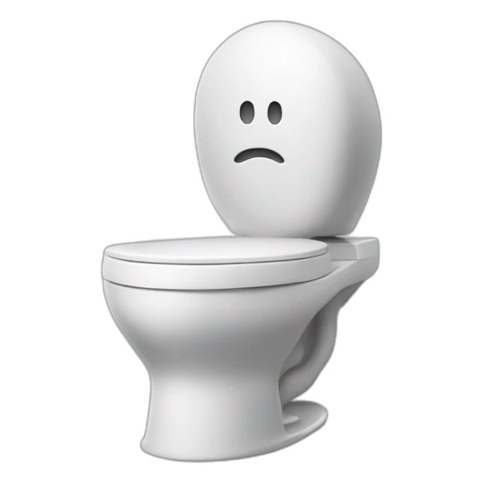 head sticking up from a toilet sticker