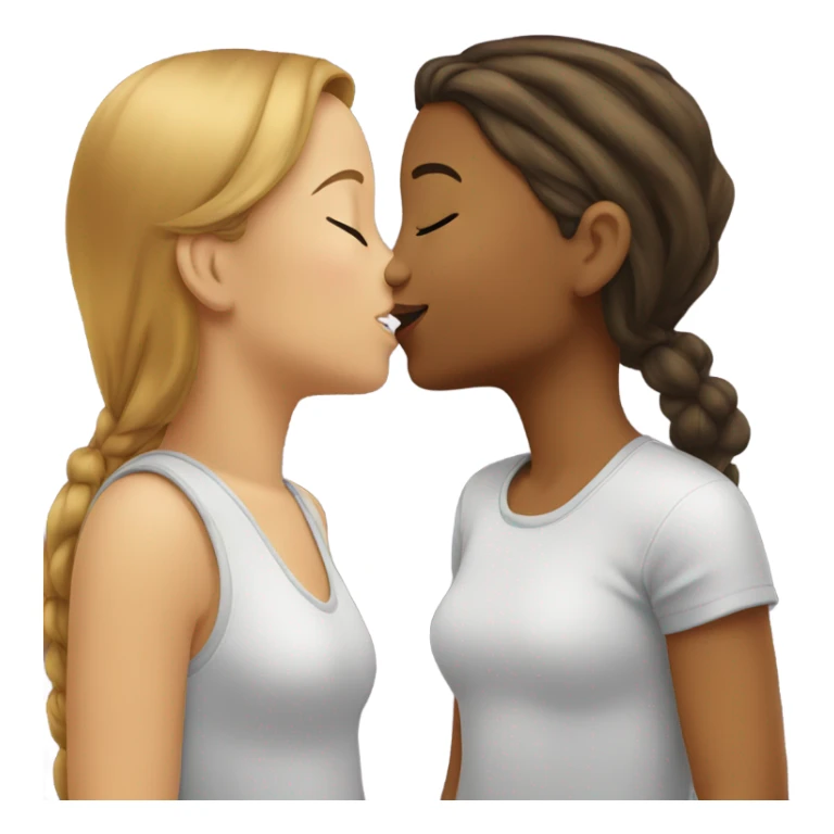 Girl kissing girl sticker