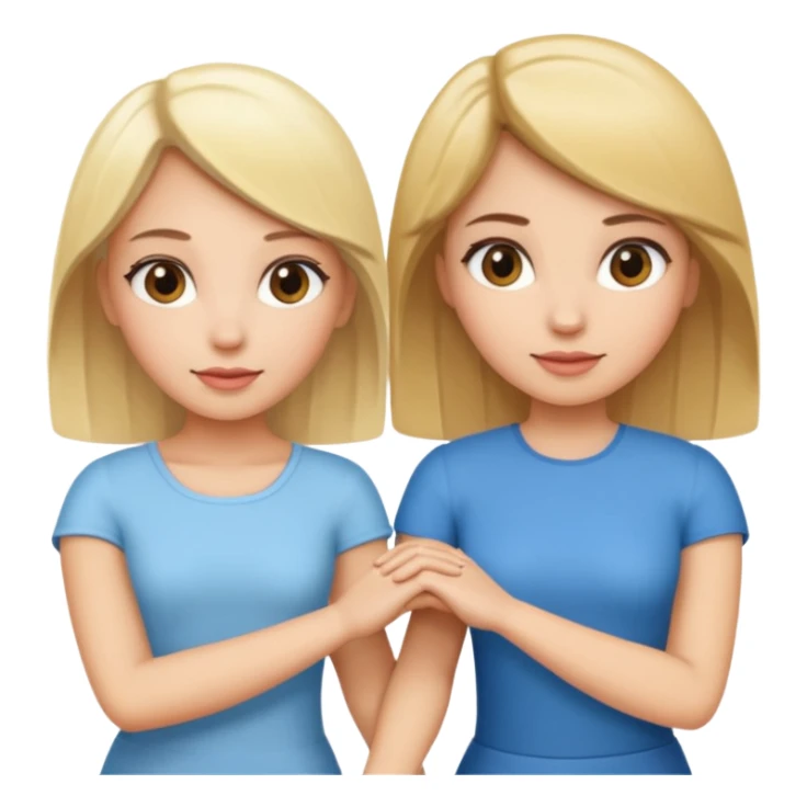 blonde woman and brunette woman holding hands sticker