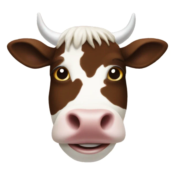 Cow made of coffee sticker