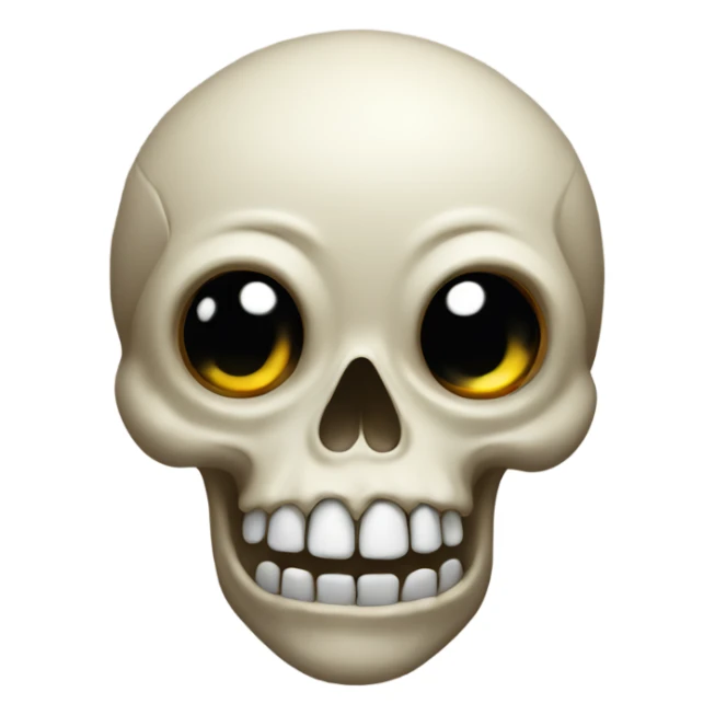 Skull with big eyes and tongue out sticker