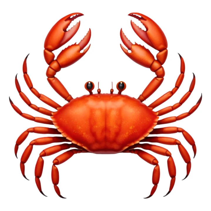 A live crab with only eight legs and two pincers sticker
