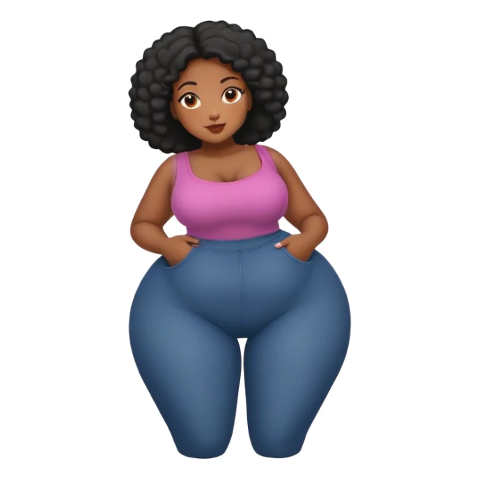 Big booty black girl sticker
