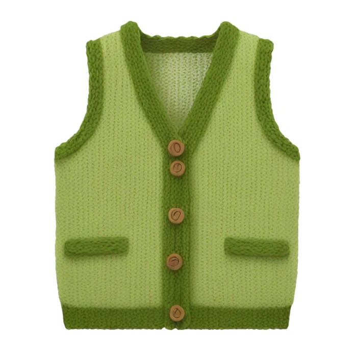 pistachio knitted vest sticker