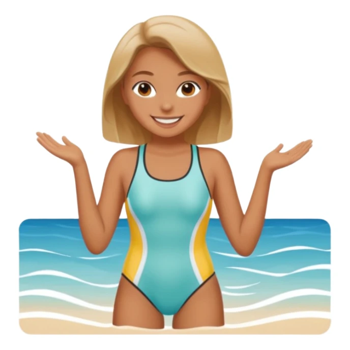 A girl in swimsuit sticker