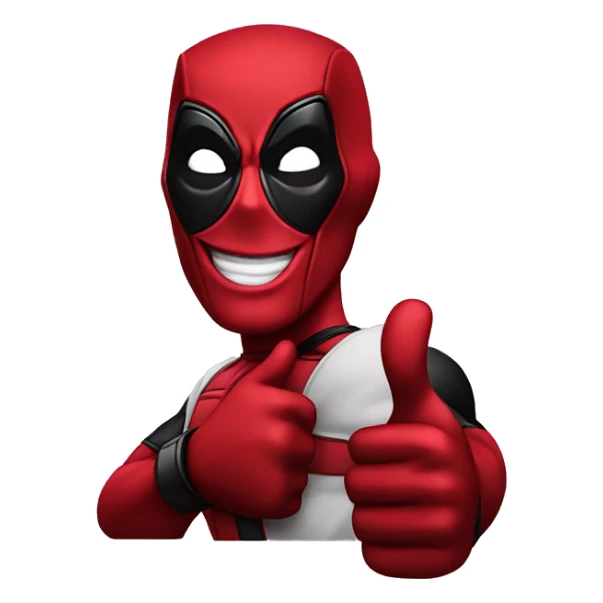 Deadpool thumbs up sticker