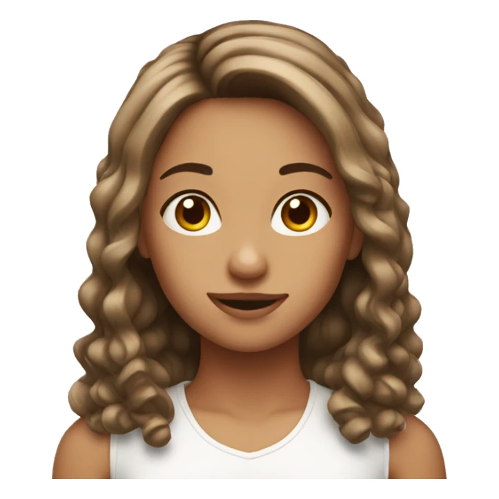 Girl with braun Haare  sticker