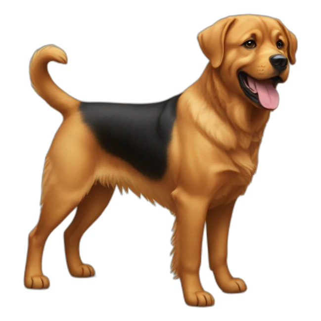 Rottweiler and golden retriever mix sticker