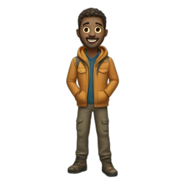 man on top of mountain sticker