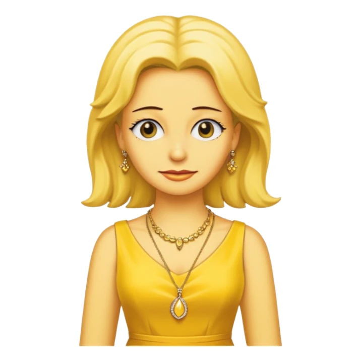 lisa Simpson yellow dress with neckless sticker