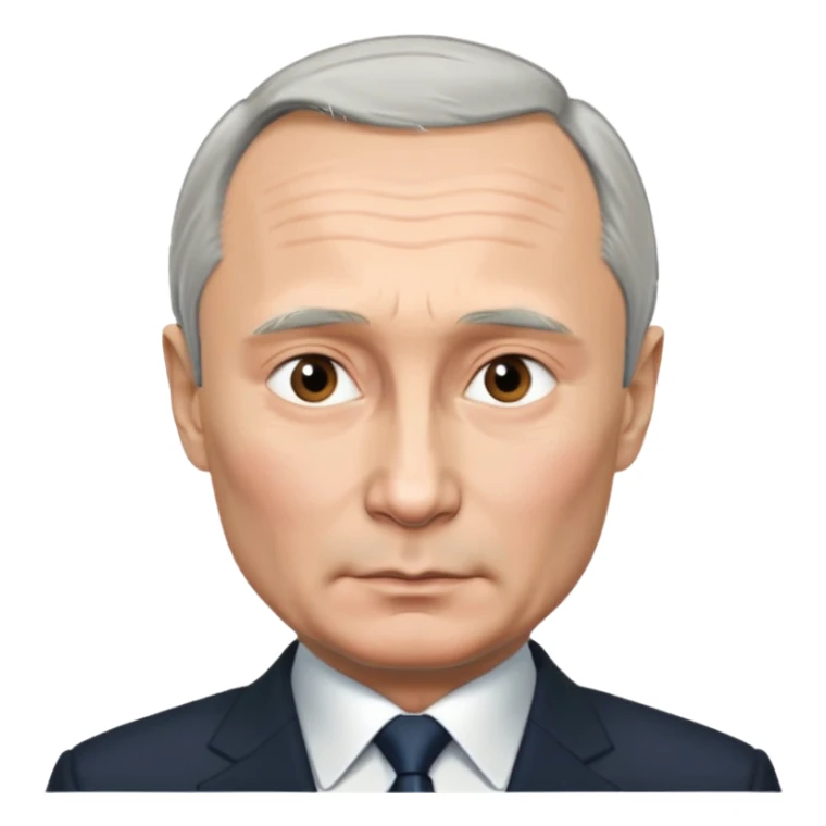 Vladimir putin with gray hair  sticker