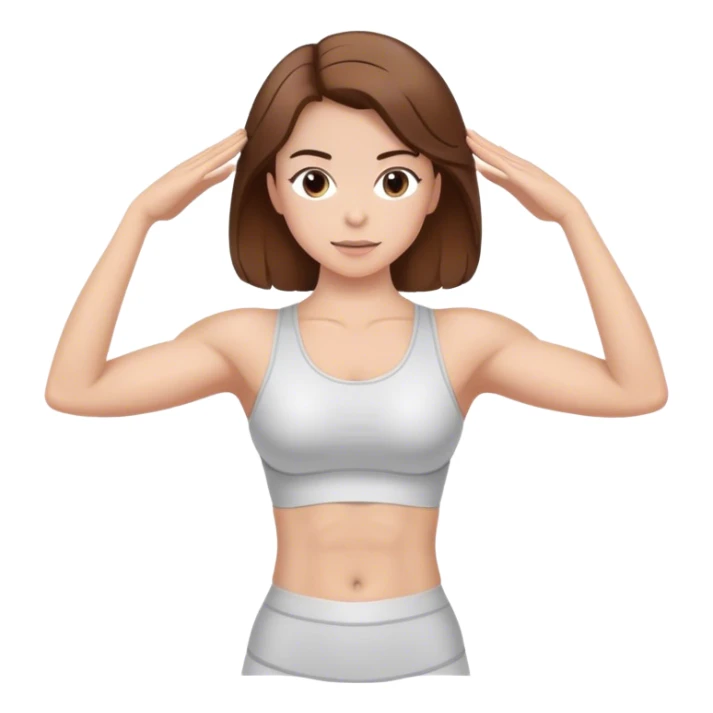 Reformer with shoulder pads Pilates brown hair  sticker