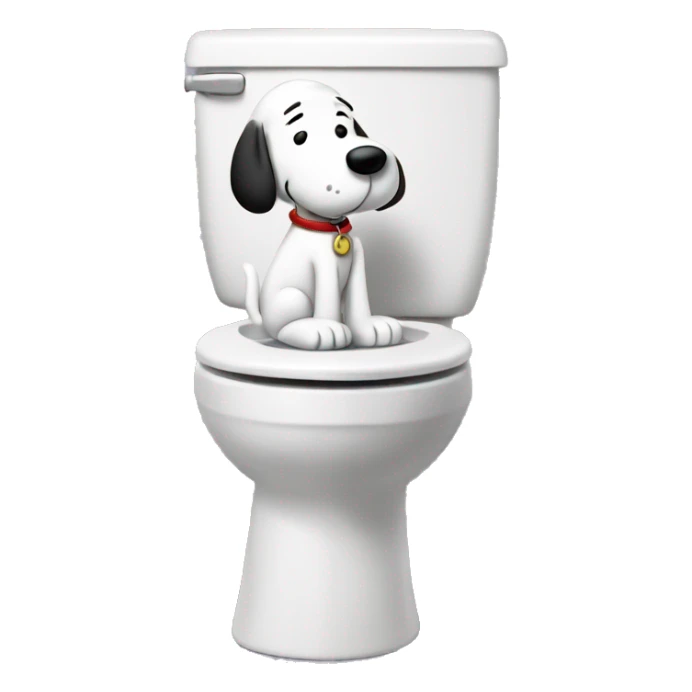 snoopy sitting on the toilet sticker
