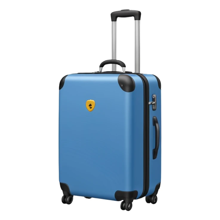 blue carry-on luggage sticker