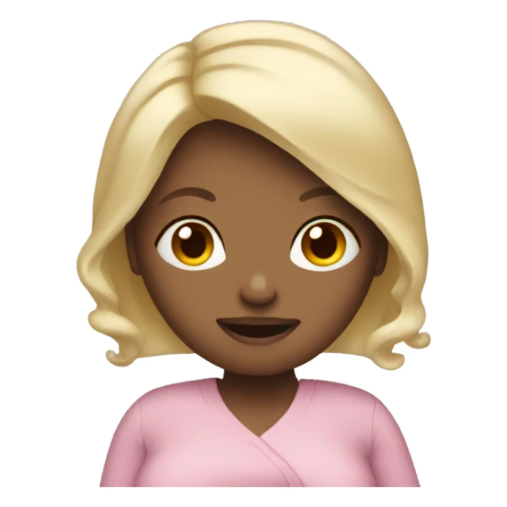 Blonde hair pregnant woman sticker