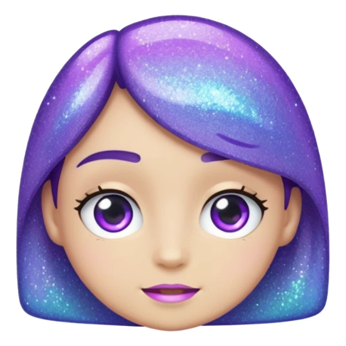 Glitter Purple and Cian add sticker